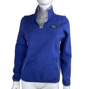 L.L. Bean Women Size XS Purple Blue Fleece Pullover Sweater Hiking Outdoor Sport